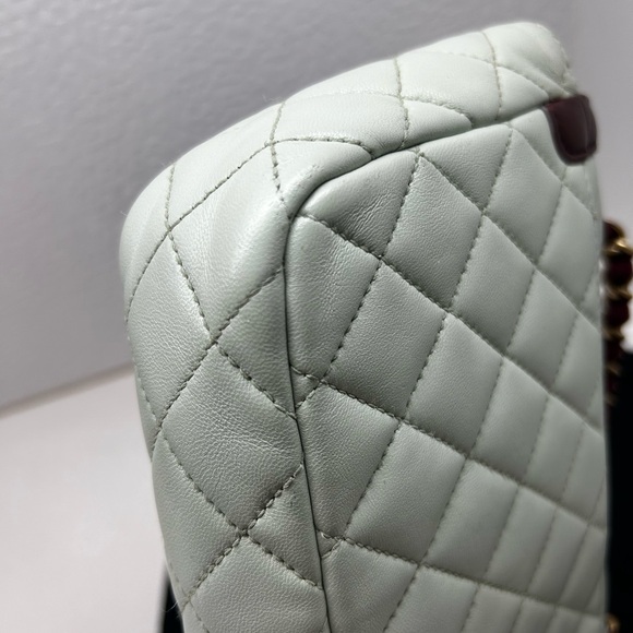 QUILTED LAMBSKIN 2-TONE FLAP BAG - Picture 7 of 16